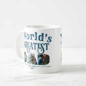 Mug Le plus grand DAD du monde avec 3 cadres photo (Devant gauche)