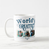 Mug Le plus grand DAD du monde avec 3 cadres photo (Gauche)