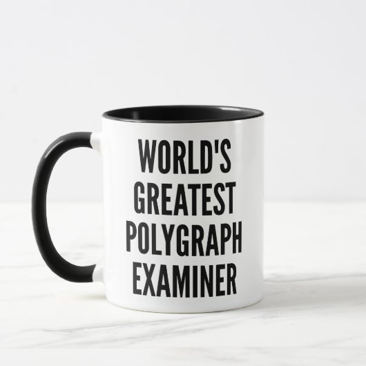 Mug Le plus grand examinateur de polygraphe du monde (Gauche)