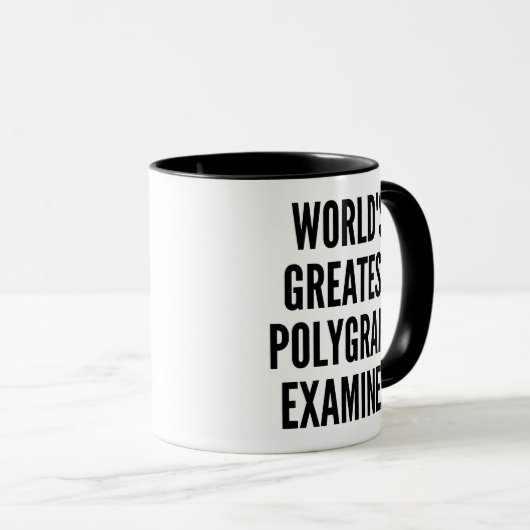 Mug Le plus grand examinateur de polygraphe du monde (Devant droit)
