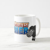 Mug Le plus grand fermier du monde - mouton noir (Devant droit)