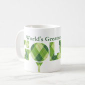 Mug Le plus grand Nephew & Golfer du monde amusant tou (Devant gauche)