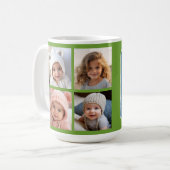 Mug Le plus grand papa du monde - bleu marine et vert  (Devant gauche)