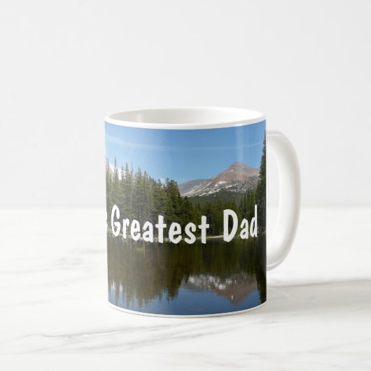 Mug Le plus grand papa du monde Yosemite Lake réflexio (Devant droit)