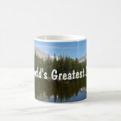 Mug Le plus grand papa du monde Yosemite Lake réflexio (Centre)