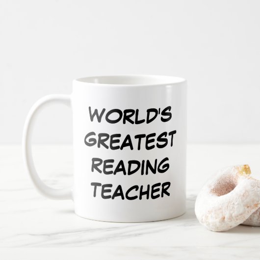 Mug "Le plus grand professeur de lecture du monde" (Avec donut)