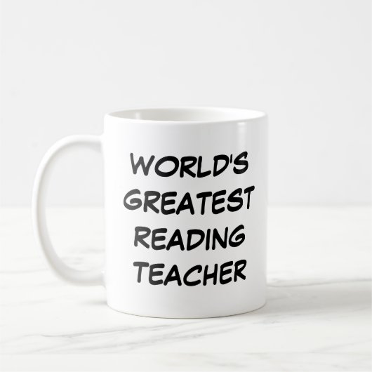 Mug "Le plus grand professeur de lecture du monde" (Gauche)