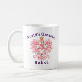 Mug Le plus grand rouge Eagle de Babci du monde (Gauche)