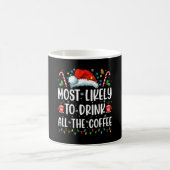 Mug Le Plus Probable À Boire Tout Le Café Amusant Fami (Centre)