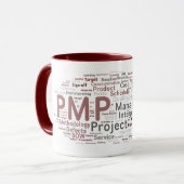 Mug Le PMP frais de chef de projet étiquettent le (Devant gauche)
