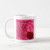 Mug Le poème de maman - jour de mères - soie rose et (Gauche)