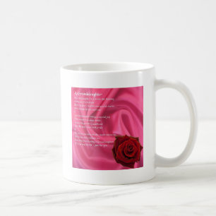 Mug Le poème de petite-fille - soie rose et s'est levé