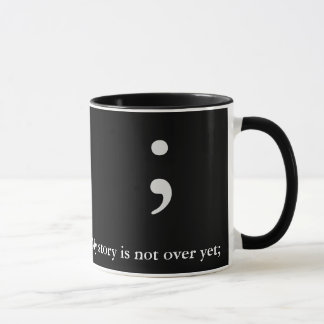 Mug Le point-virgule - noir et blanc - mon histoire