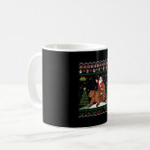 Mug Le poison de Beaver Ugly Xmas Funny Santa Riding B (Devant gauche)