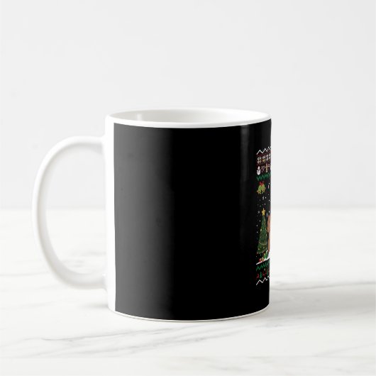Mug Le poison de Beaver Ugly Xmas Funny Santa Riding B (Gauche)