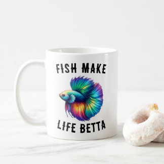 Mug Le poisson arc-en-ciel fait la vie Betta dire