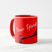 Mug Le pont de Brooklyn conception de New York (Devant gauche)