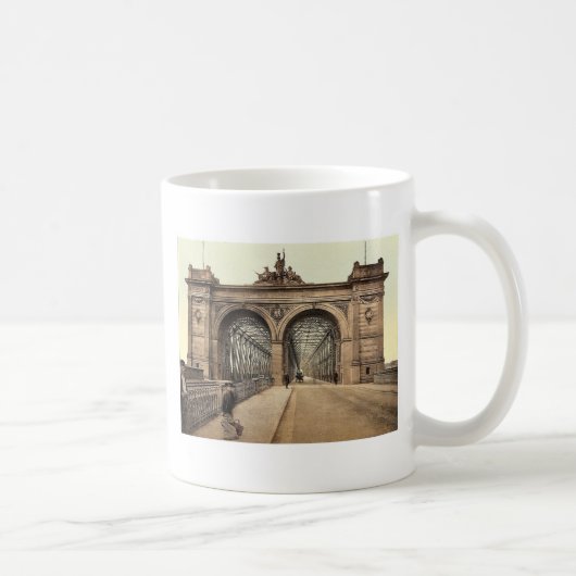 Mug Le pont du Rhin, Mannheim, Baden, Allemagne pH (Droite)