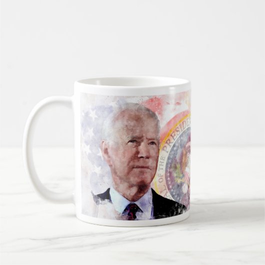 Mug Le portrait de Joe Biden, président des États-Unis (Gauche)