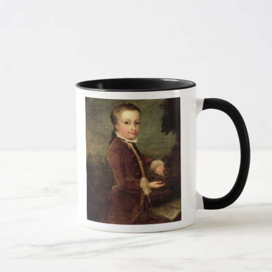 Mug Le portrait de Wolfgang Amadeus Mozart a vieilli (Droite)