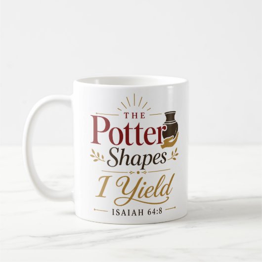 Mug Le potier façonne je cède artisanat d'Isaiah Grace (Gauche)