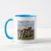 Mug Le poulain de Camargue à cheval avec mère (Gauche)
