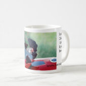 Mug Le poulet chanceux va pour un tour (Devant droit)