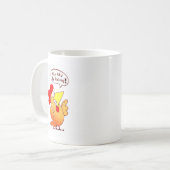 Mug Le poulet de bande dessinée peu indique que le (Devant gauche)