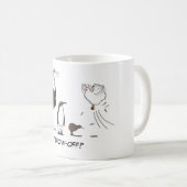 Mug Le poulet drôle de vol de kiwi de pingouin (Devant droit)