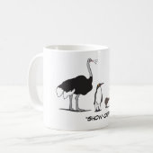 Mug Le poulet drôle de vol de kiwi de pingouin (Devant gauche)