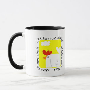 Mug Le poulet indique des T-shirts et des cadeaux de