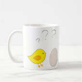 Mug Le poulet ou l'oeuf mignon Caricature de Pâques Dr (Gauche)