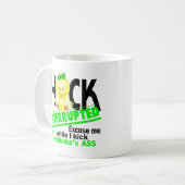 Mug Le poussin a interrompu le lymphome 2 (la chaux) (Devant gauche)