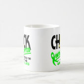 Mug Le poussin a interrompu le lymphome 2 (la chaux) (Centre)