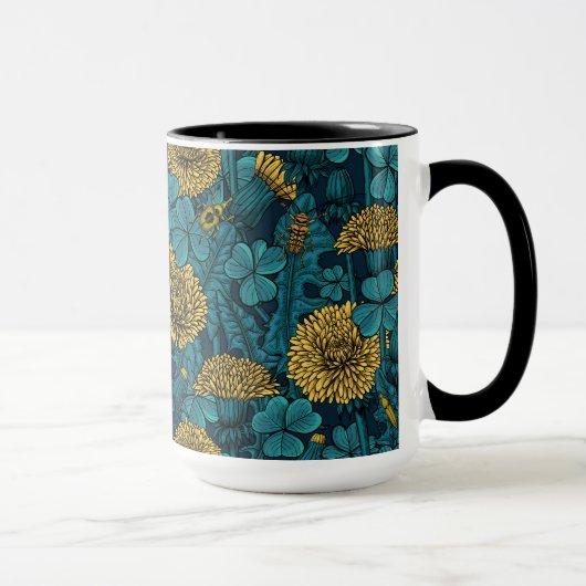 Mug Le pré en jaune et bleu (Droite)