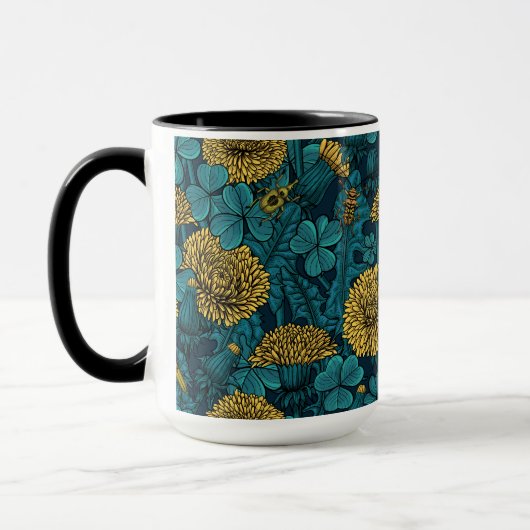 Mug Le pré en jaune et bleu (Gauche)