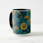 Mug Le pré en jaune et bleu (Devant gauche)