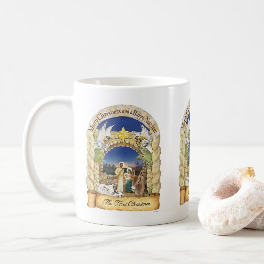 Mug Le Premier Noël, Illustration Jenny Mclaughlin (Avec donut)