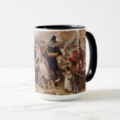 Mug Le premier thanksgiving 1621 % pipe% c.1932 (Devant droit)