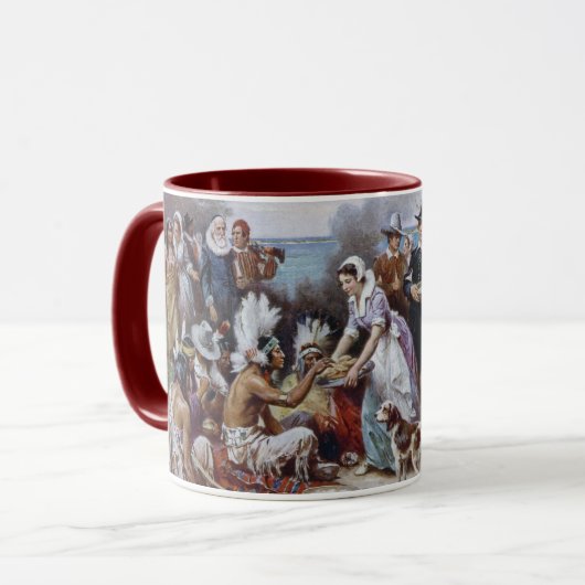 Mug Le premier Thanksgiving de Jean Ferris c. 1912 (Devant gauche)