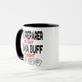 Mug Le préparateur fiscal aime jouer à des essais (Devant gauche)