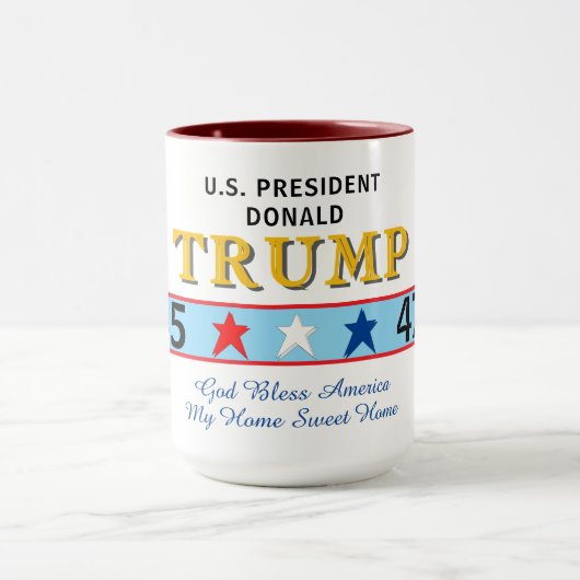 Mug Le président Donald Trump 45 et 47 (Centre)