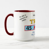 Mug Le président Donald Trump 45 et 47 (Gauche)
