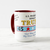 Mug Le président Donald Trump 45 et 47 (Devant gauche)