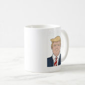 Mug Le président Donald Trump fusionne Recherché drôle (Devant droit)