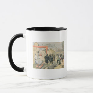 Mug Le prince de Galles visitant le bâtiment