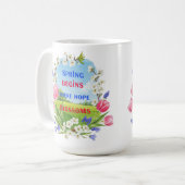 Mug Le Printemps commence là où l'inspiration de l'Esp (Devant gauche)