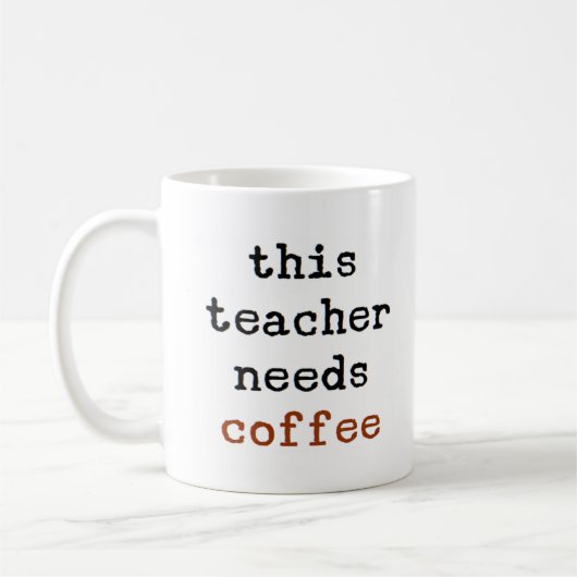 Mug le professeur a besoin de café (Gauche)