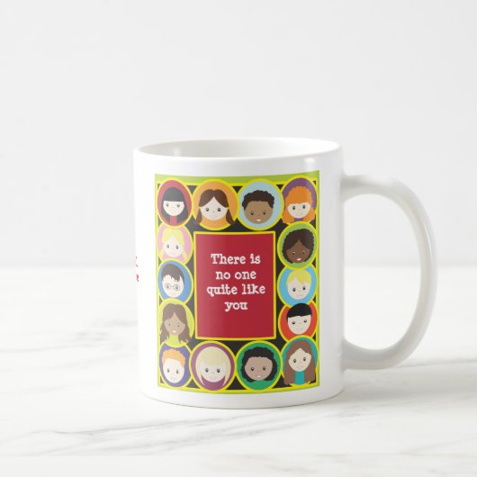 Mug Le professeur de diversité de visages d'enfants (Droite)