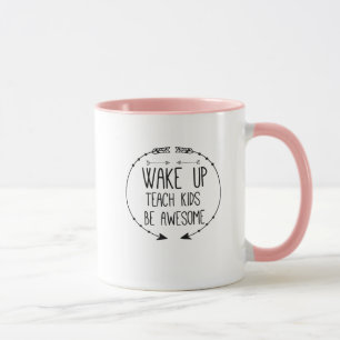 Mug Le professeur se réveillent enseignent des enfant
